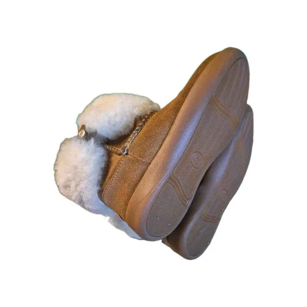 Baby UGG RAMONA FUR CHESTNUT BOOTS SIZE US 7
